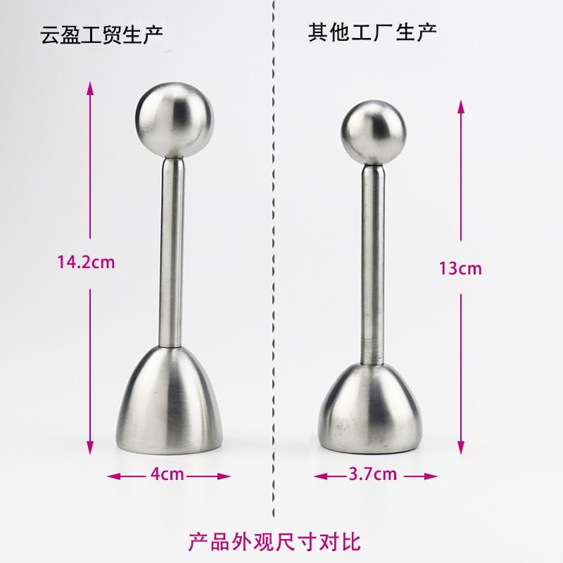 304 Stainless Steel Egg Opener 5-Piece Set Cracker Tool With Cup Spoon