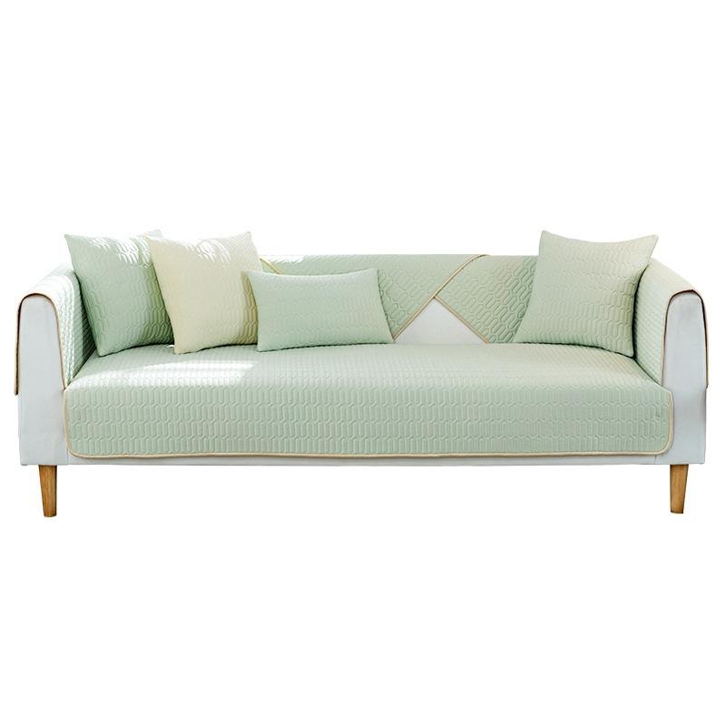 Latex Ice Silk Sofa Cushion Summer Seat Cushion Simple Modern Cushion Solid Color Sofa Cover Summer Non-Slip Cover Cloth
