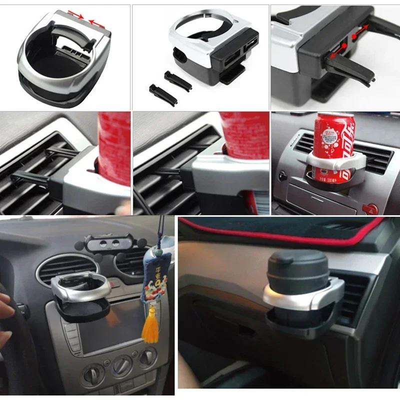 New 1pcs Car Beverage Ashtray Mount Stand Car Cup Holder Air Vent Outlet Can Mounts Holders Drink Coffee Bottle Holder