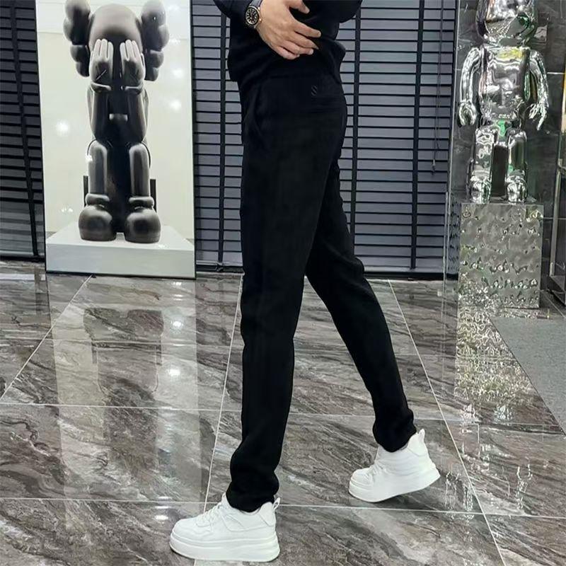 Athleisure Pants For Men With High Elastic Cotton Fabric For Casual Daily Wear