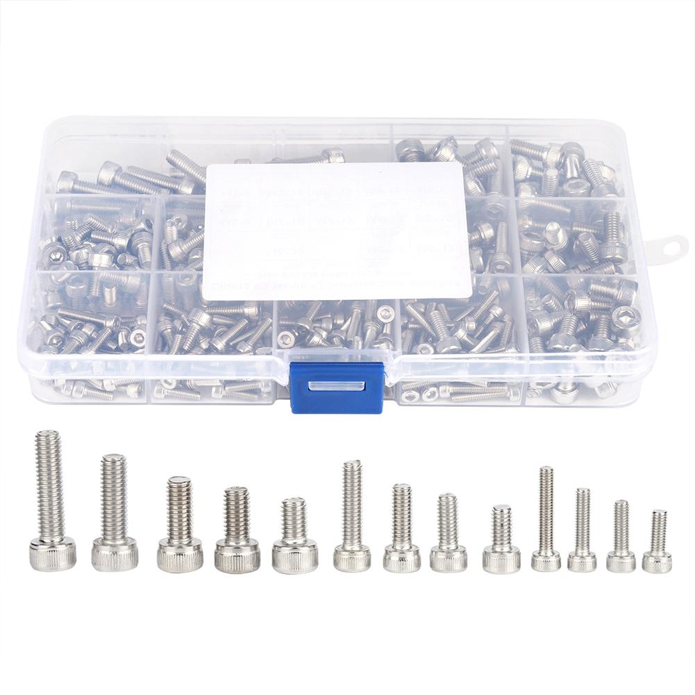 305PCs Screw Combination Set 304 Stainless Steel Hardware Fastener Power Tool Accessory