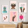 Fashion Leopard Lipstick Sunglasses Wall Art Poster Print Colourful Quote Funny Retro Canvas Painting Living Room Nursery Decor