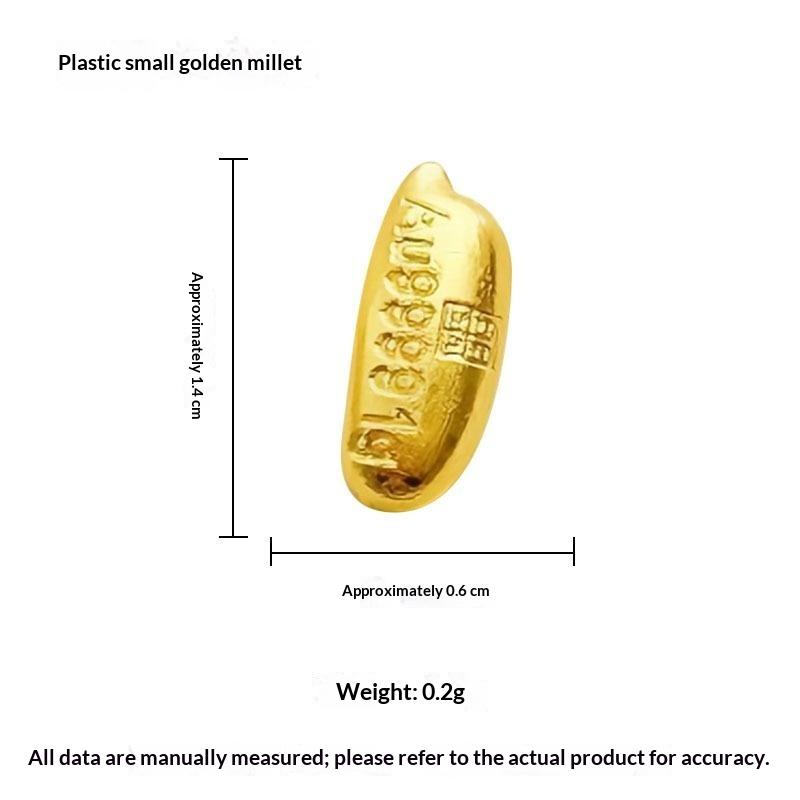 Mini Wealth Luck Charms 100PCS Gold Ingots Small Gold Dollars for DIY Craft Bag Pendant Accessory Home Living Room Decor
