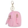 PATIKIL Mini Backpack with Keychain for Women, PU Leather, Cute Cosmetic Pouch, Creative Keychain with Tassel for Makeup, Keys, and Cards, Pink