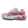 Li Ning Lijun BOW Comode Versatili alla Moda Antiscivolo Resistenti Scarpe Basse Casual Scarpe Casual da Uomo Rosso Bianco AZGT067-3