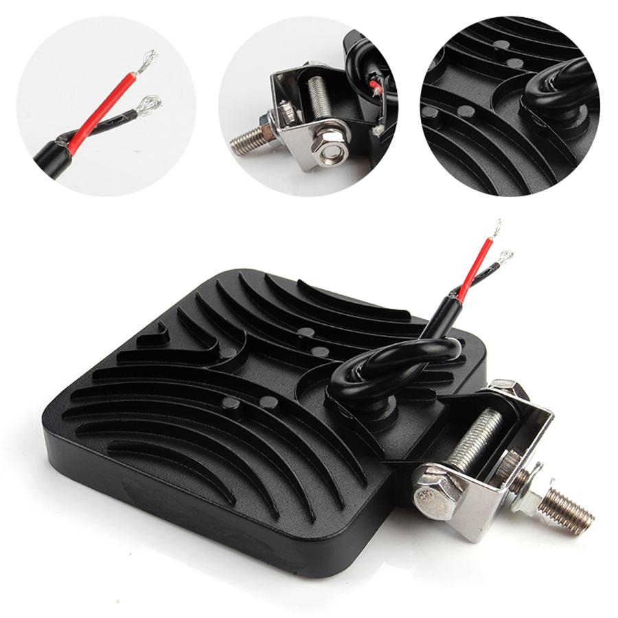 1 Stück 4,5" 9-LED 35W 6500K Quadratisches LED-Arbeitsscheinwerfer Nebelscheinwerfer für Offroad-SUV