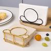 Creative Metal Napkin Holder Elegant Decorative Paper Dispenser Durable Napkin Organizer for Kitchen Dining Table