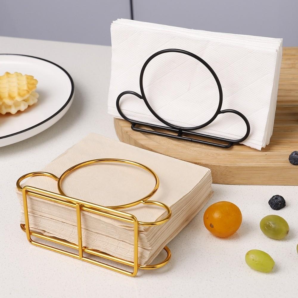Creative Metal Napkin Holder Elegant Decorative Paper Dispenser Durable Napkin Organizer for Kitchen Dining Table
