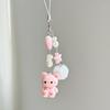 Furry Cute Cartoon Short Phone Charm for Girl Kawaii Cartoon Kitten Keychain Phone Lanyard Earphone Pendant Phone Accessories