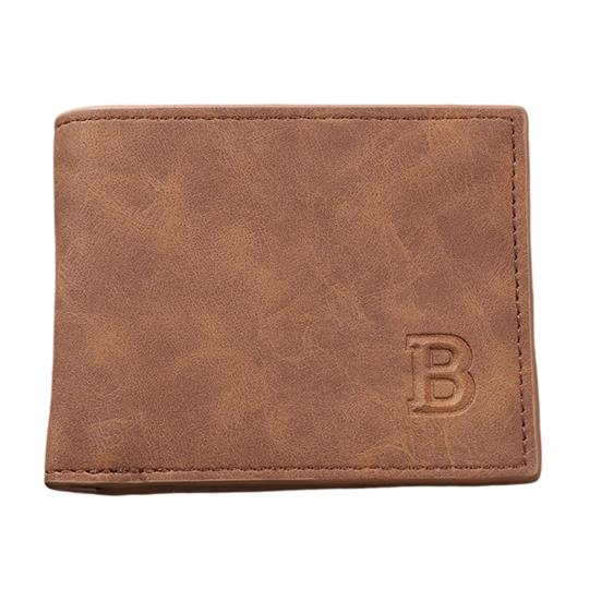 Men Bifold Wallet Minimalist Pocket Short Wallet with Zippered Coin Pocket Card Holder Wallet for Work Travel