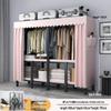No-Assembly Wardrobe with Drawers: Foldable and Durable for Bedroom or Rental Room
