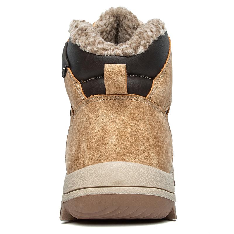 Holfredterse Outdoors Hiking Shoes For Men'S Suede Ankle Snow Boots Winter Waterproof Sneakers Work Boots 957 Black/Brown/Khaki