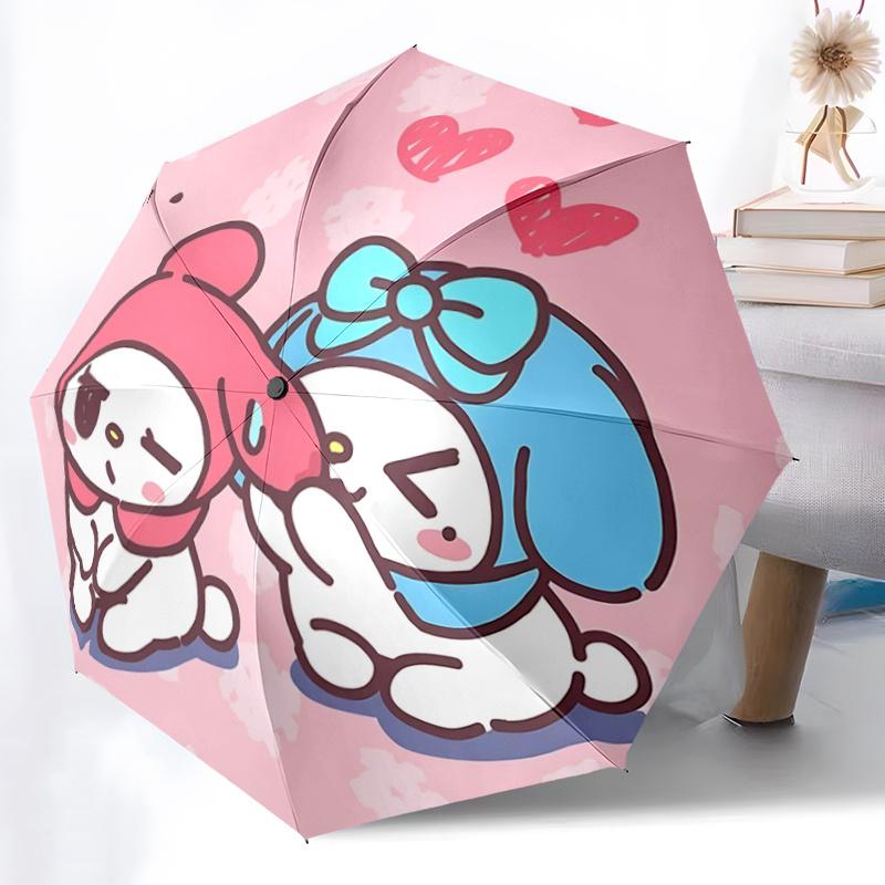 1pc Sanrio Characters Umbrella: Automatic Opening & Closing, Foldable Design, Outdoor Use, Perfect Gift for Fans and Travelers.Q021