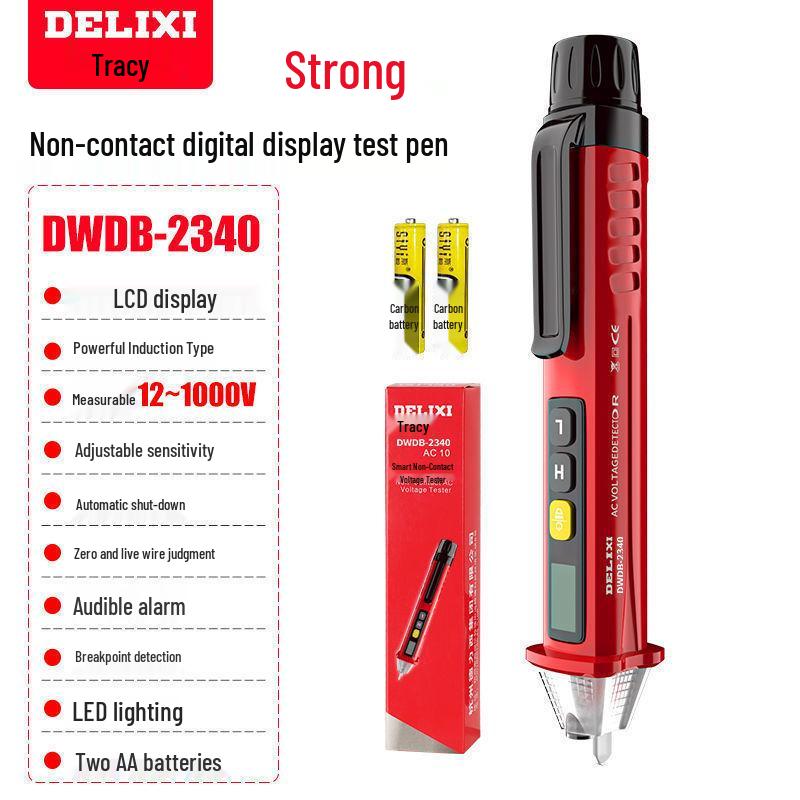 R2897+ Digital Smart Voltage Tester Pen - Multifunctional Electric Induction Test with Breakpoint Detection