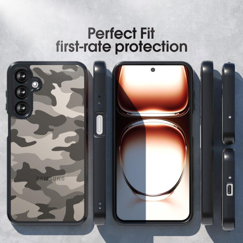(Comes with Wrist strap)IBMRS Genuine Official Stand for Samsung Galaxy M35 Case,Shockproof Matte Translucent Phone Case, Camo Black