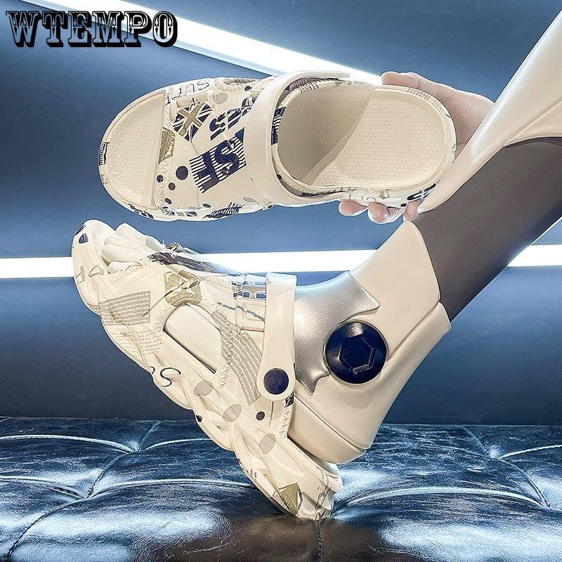 WTEMPO Sandali Estivi da Uomo Fondo Spesso Casual Fondo Morbido Ciabatte Antiscivolo da Interno Scarpe da Trekking alla Moda Scarpe da Spiaggia all'Aperto Mare