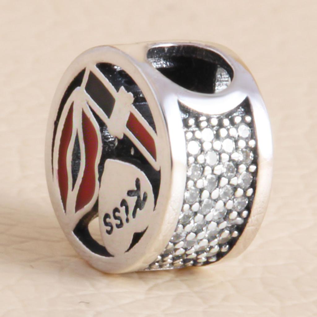 New Copper Red Valentine'S Day Series Love Lantern Apple Diy Charm Bead Jewelry Suitable For Bracelet Women'S Love Gift