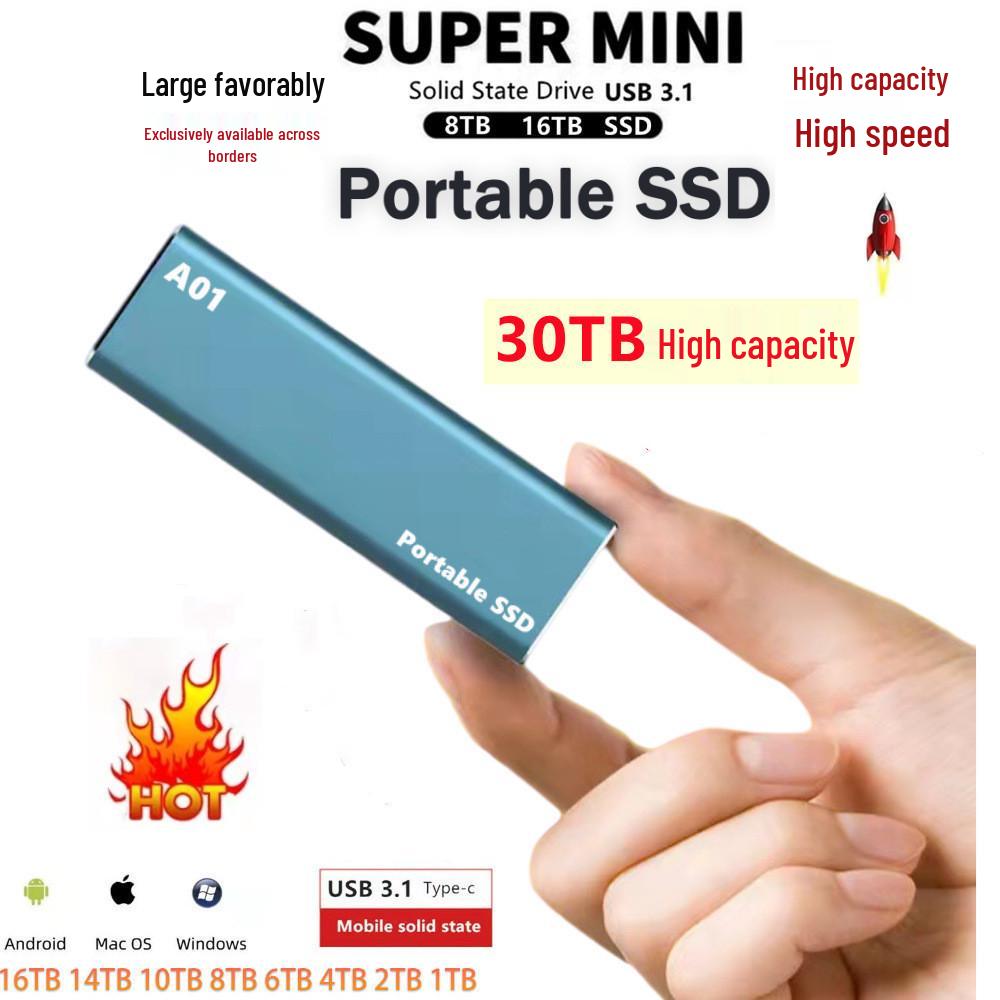High-Speed Mobile SSD: 16TB, 30TB, 60TB Solid-State Drive for Expanded Storage and Fast Data Transfer