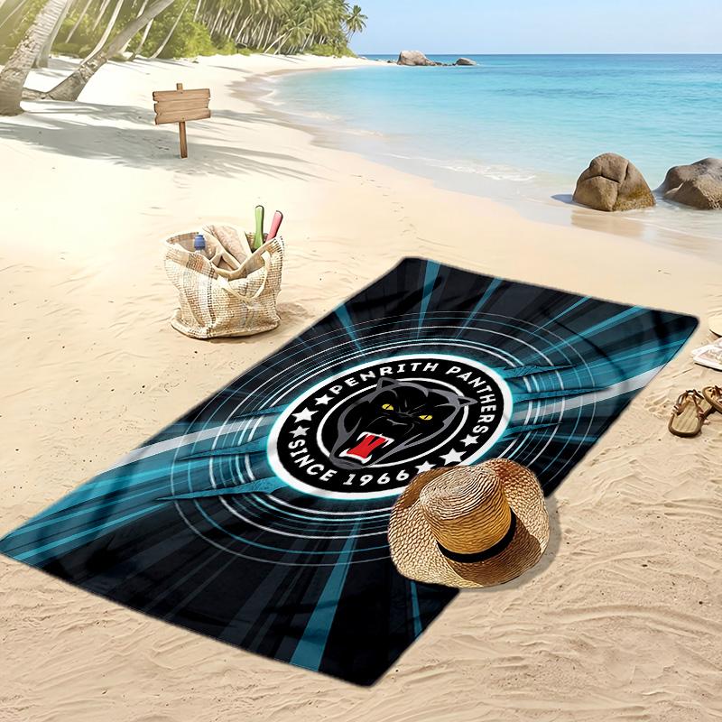 Penrith Panthers Druck Strandtuch Weich Tragbar Schnell?Trockenes Handtuch für Pool Sommerurlaub Outdoor Sport