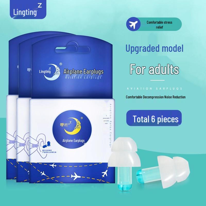 Lingting Noise-Canceling Airplane Earplugs: Pressure-Reducing Soundproofing for Men, Women, and Children