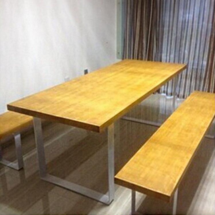 American Solid Wood & Wrought Iron Dining Set: Table and Chairs for Restaurant or Cafe