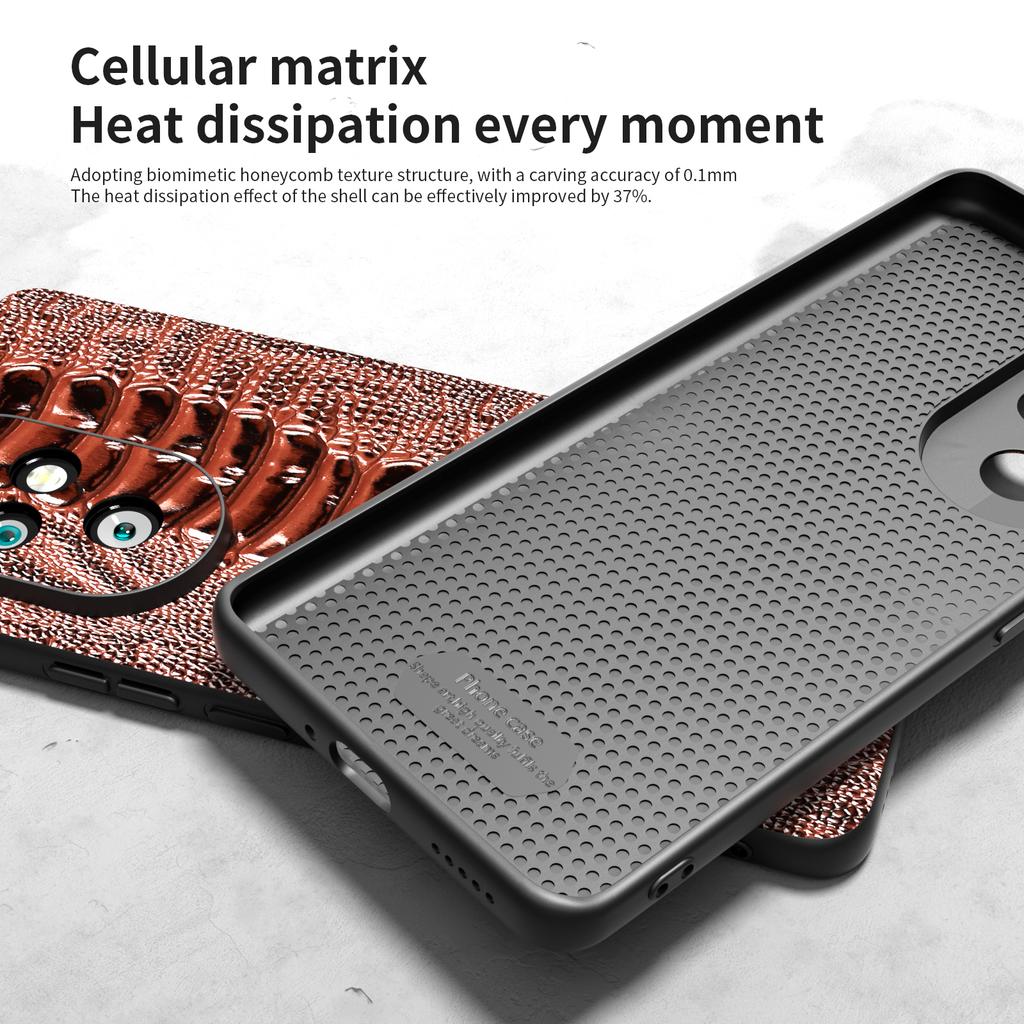 For Honor 200 Pro 5G Case Crocodile Texture Genuine Cow Leather+TPU+PC Phone Cover