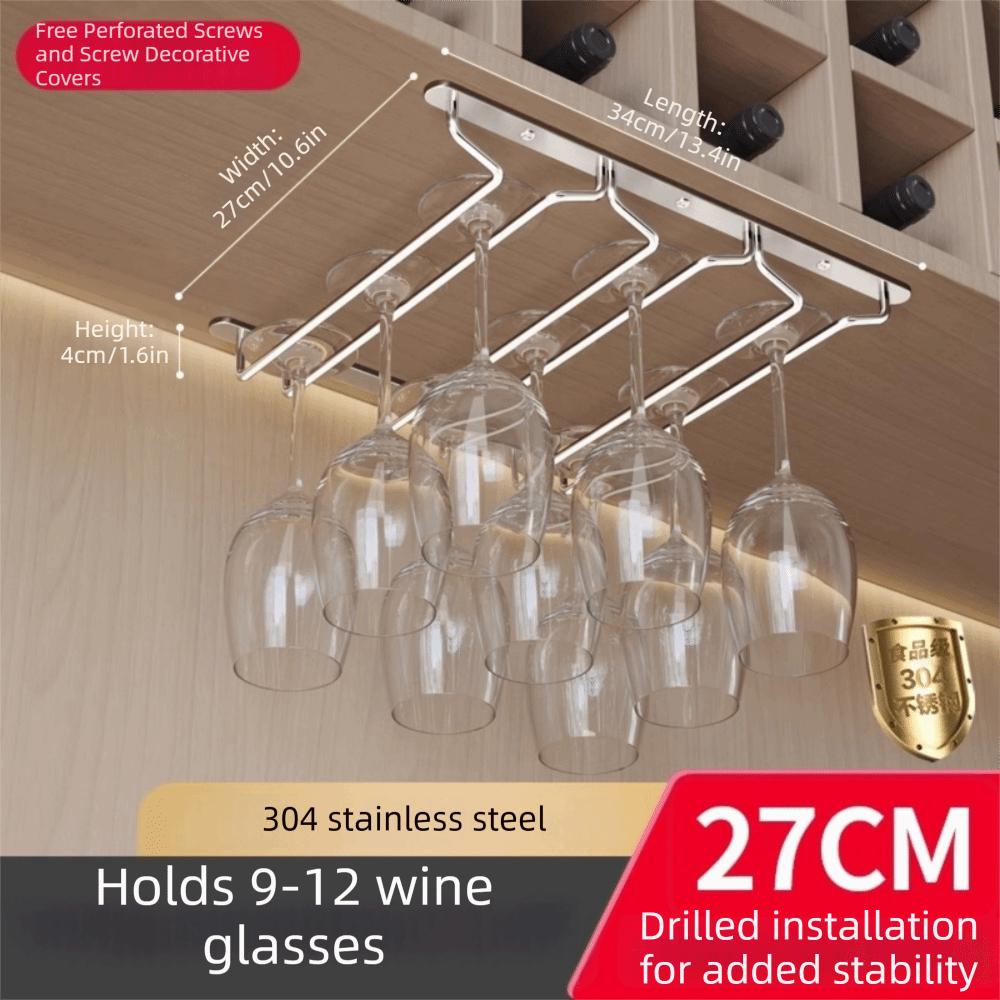 Premium Wine Glass Rack Inverted Hanging Wine Glass Hanging Shelf  Household Storage