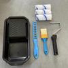 Microfiber Paint Rollers with Paint Tray Ergonomic Handle Design Multipurpose Easy To Use Small Roller Paint Brush Set
