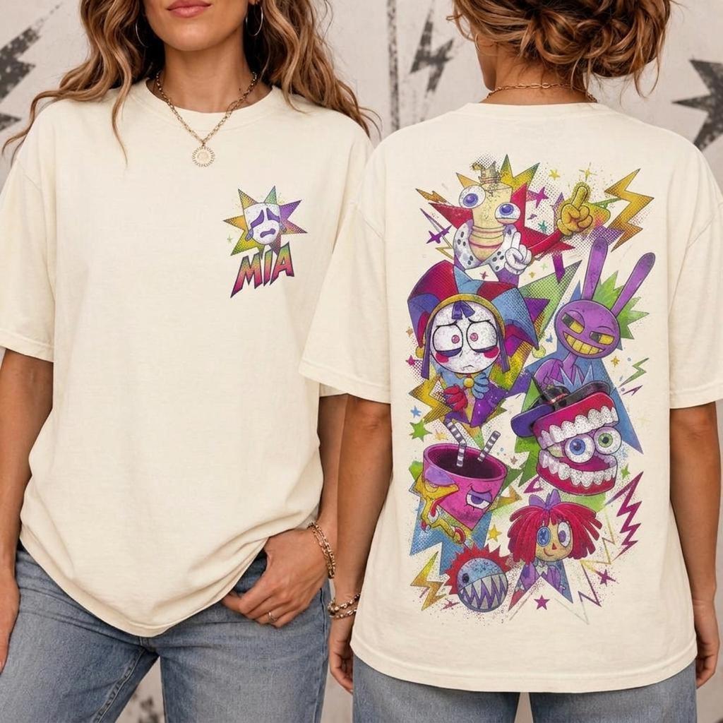 Personalized The Amazing Digital Circus Tshirt, TADC Fan Gift, Circus Characters Comfort Colors Tee, Anime Gift Birthday for Boy Girl