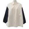 P415FS2121YY2 38 Long Sleeve Shirt White/black Cotton Women