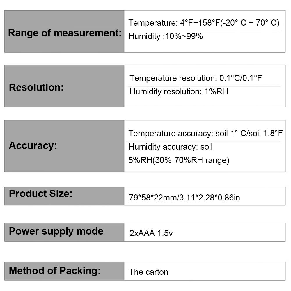 MC40 MC41 LCD Digital Thermo-Hygrometer Indoor Thermometer Hygrometer Temperature and Humidity Monitor Home Weather Station