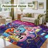 Crystal Velvet Square Rug Custom NameAmazing World of Gumball Pattern Non Slip Home Floor Decor Rug
