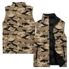 Gilet da uomo casual e alla moda senza maniche, giacca di cotone stampata a tinta unita