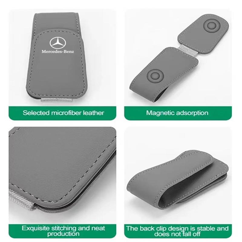 Mercedes-Benz Car PU Leather Texture Eyeglasses Storage Hanger For Mercedes Benz AMG W204 W205 W203 W211 W212 W213 W201 W210 GLE CB1
