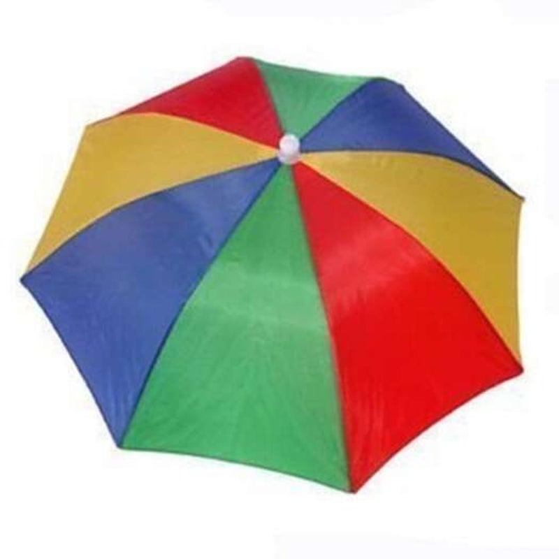 Chapeau parapluie pour pêche en plein air, jardinage, plage, arc-en-ciel multicolore