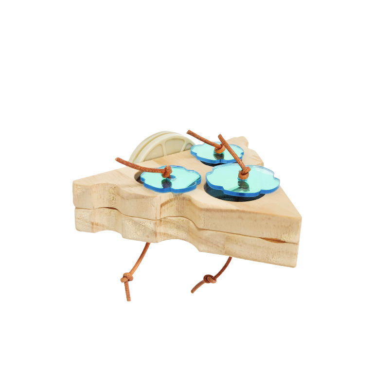 Pet Bird Parrot Wood Foraging Platform Stand Rack Triangle/Square Chewing Bites Intelligence Feeders Natural Stand For Parrots
