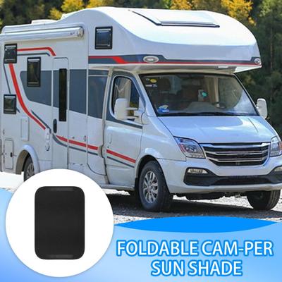Thin Shade For RV Door RV Window Door Shade Foldable Removable Sunshade Protector Screen For Awning Motorhome Van Camping