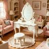 Enfeites para Casa de Bonecas, 1:12 Penteadeiras de Maquiagem em Miniatura para Casa de Bonecas, com Detalhes Realistas e Ornamentos de Design Exquisito, para Paisagem Micro