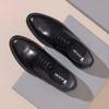 Men's British Style Height-Increasing Brogue Leather Shoes for Summer - Breathable, Formal, and Casual. Perfect for Groom or Wedding.