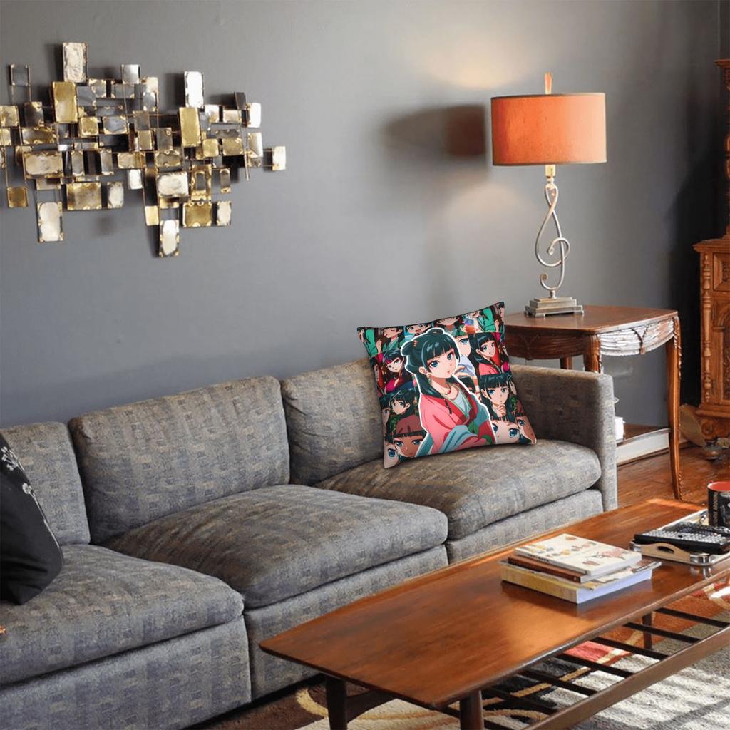 The Apothecary Diaries Maomao Pillowcase Soft Polyester Cushion Cover Decor Cartoon Anime Throw Pillow Case Cover Bed Zipper