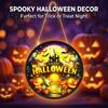 Decorative Halloween Lights LED Glowing Hanging Decor, Acrylic Window Ornament with Light, Spooky Ambiance Decorations Sign for Door Wall Haunted