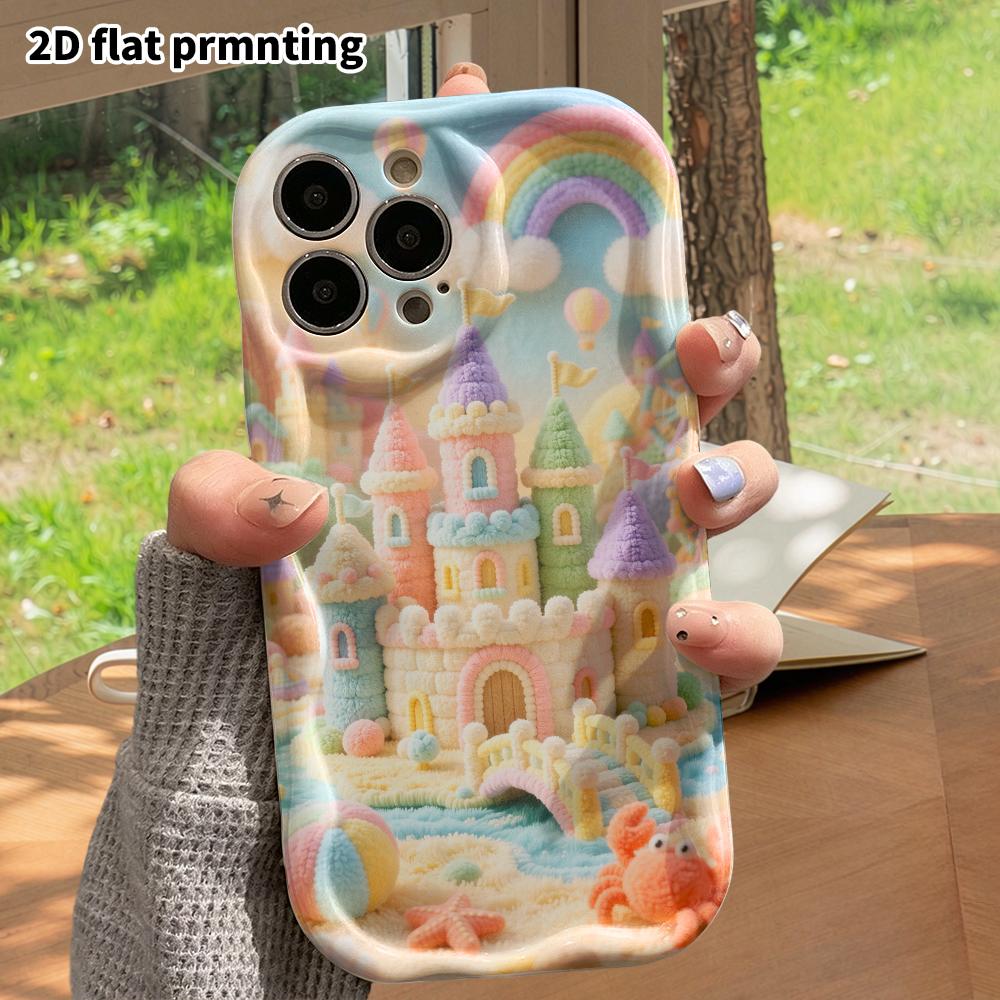 Phone Case: 2D Flat, Suitable for iPhone 18 17 16 15 14 13 12 Pro Protective Case, Dreamy Castle, Perfect Christmas and Halloween Holiday Gift