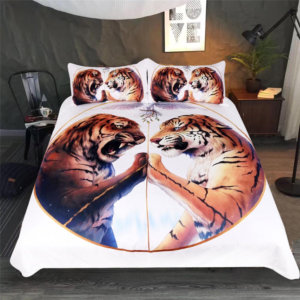 Comforter Digital Art Wolf Worrior Bedding Set King Queen Double Full Twin Single Size Set