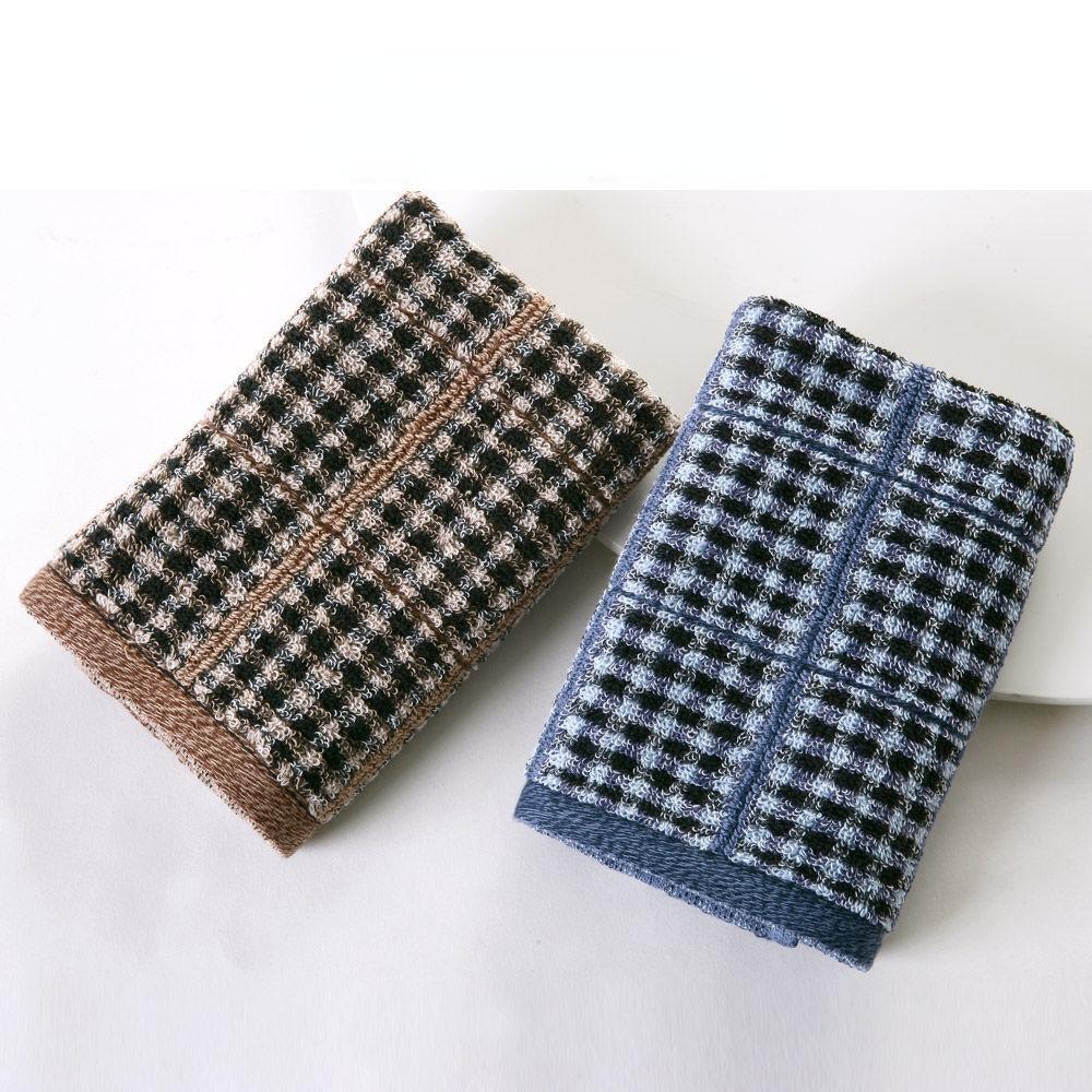 

Полотенца мужские клетчатые эстетичные полотенца для лица хлопковые впитывающие дышащие парные простые мочалки модные элегантные французские 78x34 см 34x78cm