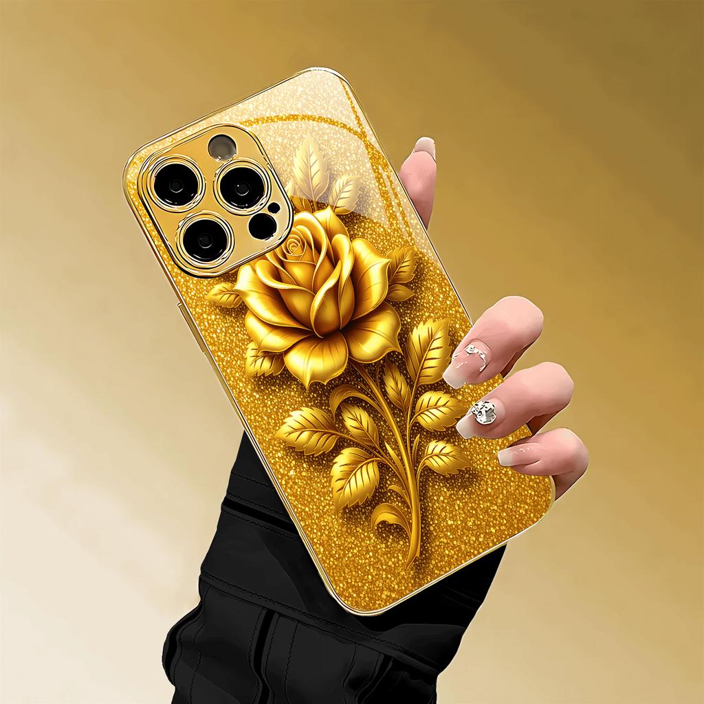 Galvanisiertes Glas-Handyhülle, geeignet für iPhone 17, 16, 15, 14, 13, 12, 11pm Pro Plus und andere Telefonmodelle.