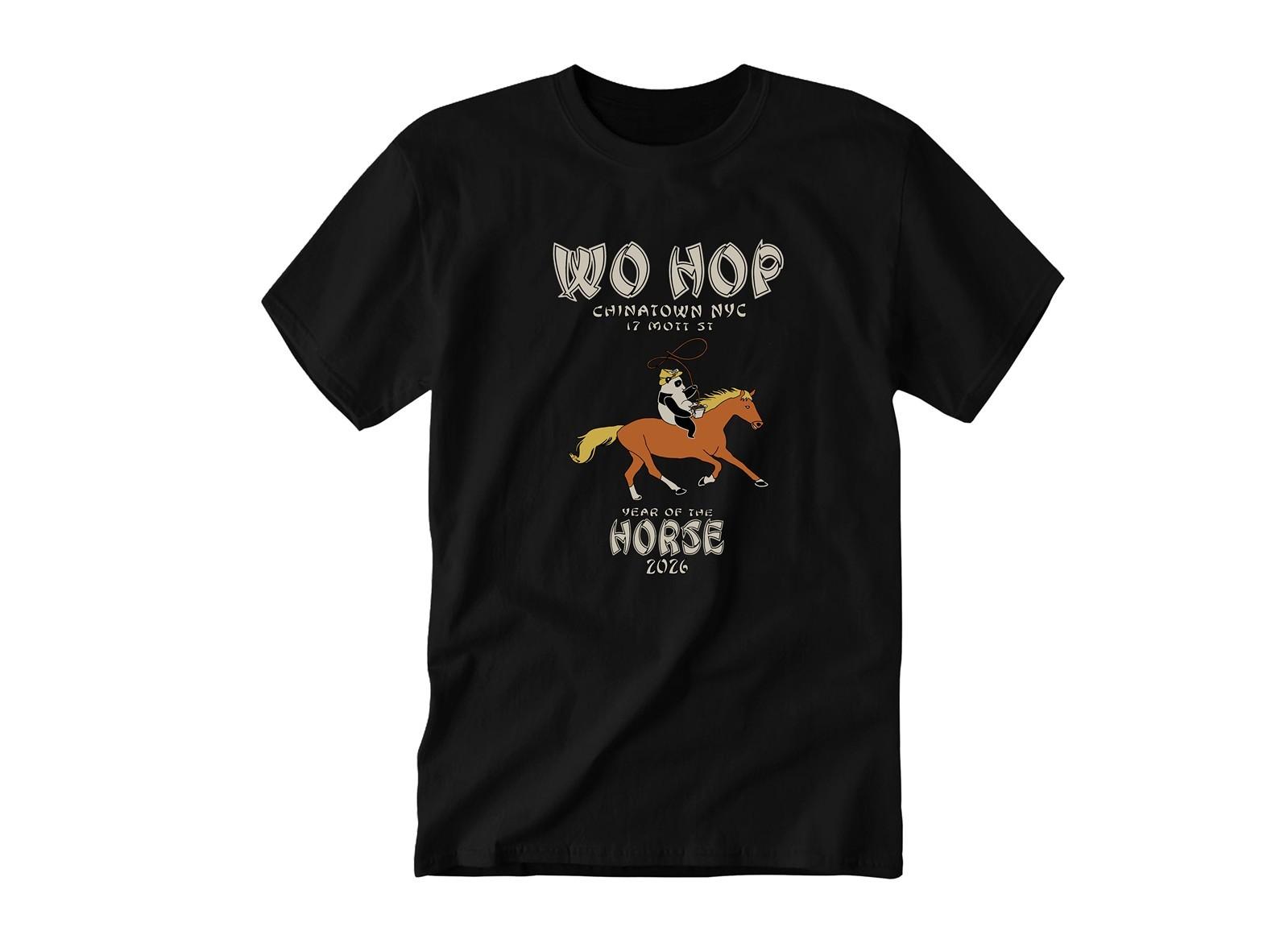 Wo Hop Chinatown NYC 2026 Year of the Horse | Kids & Adult Tee Tshirt XXL