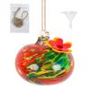 Window Hummingbird Feeder with Suction Cups Small Hummingbird Feeder Flower Feeding Ports Hanging Bird Feeder for Outside Window