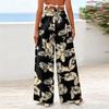 Women's Wide-Leg Casual Flowy Floral Print Pants