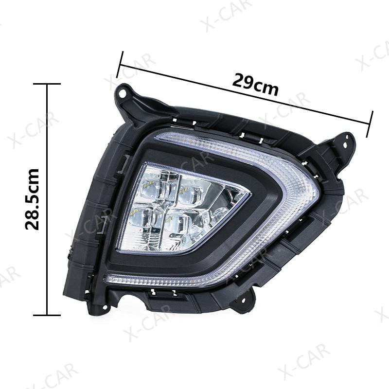 1Pair For Hyundai Creta IX25 2017 2018   Front Bumper LED DRL Daytime Running Light Fog Lamp