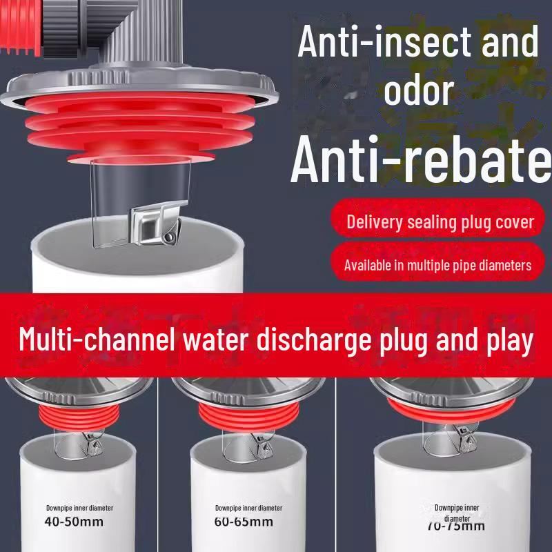 Anti-Odor & Anti-Overflow Tee Joint for Washing Machine Drainage & Washbasin Sealing